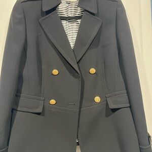 Tahari Women's Black Double-Breasted Blazer Jacket satin interior